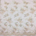 Beige handwork Beaded Embroidery Flower Fabric